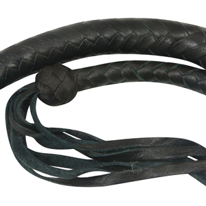 Fouet d'équitation de qualité supérieure en cuir de vache véritable, fouet d'équitation avec poignée en cuir durable, aide à l'entraînement professionnel, dressage - Product Image 4