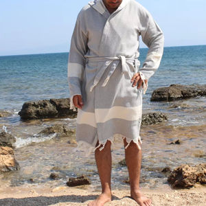 Albornoz nuevo con capucha suave turco diamante algodón estampado Peshtamal mujeres hombres Albornoz precio asequible secado rápido lavable - Product Image 1