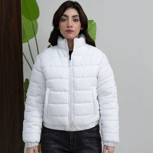 Veste en duvet de canard blanc 90% de qualité supérieure 2026, fermeture éclair, couleur unie, col montant, grande taille, veste légère en duvet pour femme, doudoune pour femme - Product Image 1