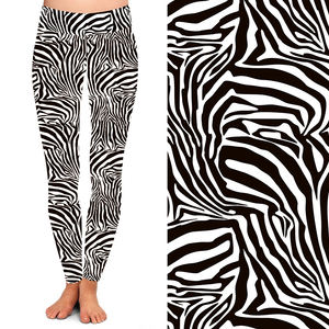 Leggings de yoga pour femmes à taille haute, rayés, longueur cheville, logo sur la jambe droite, fermeture élastique à la taille, respirant, séchage rapide, 220g - Product Image 4