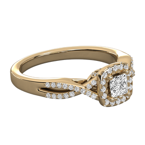 Bague solitaire en or 18 carats pour femmes, diamant brillant cultivé en laboratoire - Product Image 2