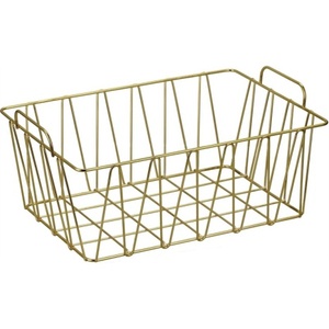 <b>Rectangular</b> Household Beverage <b>basket</b> Wire Bucket For Extra Equipment Storage silver Coated Heavy Duty metal iron <b>baskets</b> - Product Image 1