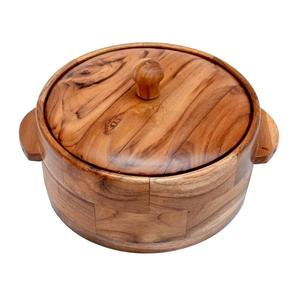Top Tendance Produit Hotpots Classique Élégant Sheesham Couvercle Pot En Bois Fournitures Alimentaires Casserole Servant Réchauffeur De Nourriture Pot - Product Image 5