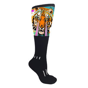 Chaussettes vierges à sublimation Custom Made Your Own Polyester White Crew Digital Print Socks - Product Image 1