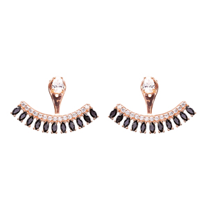 การออกแบบที่เรียบง่าย Marquise รูปร่างนิลหินแจ็คเก็ตหูตุรกีในแบบฉบับขายส่ง925เครื่องประดับเงินสเตอร์ลิง - Product Image 1