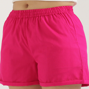 กางเกงขาสั้นเอวสูงสำหรับออกกำลังกายเอวสูงของผู้หญิงกางเกงขาสั้นออกกำลังกายผ้า100% แห้งเร็วตกแต่งมีกระเป๋า - Product Image 5