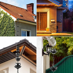 Cadena de Lluvia Decorativa y Duradera para Canaletas de Techo, Cadena de Drenaje Metálica Colgante para Exteriores - Product Image 3