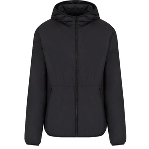 Chaqueta informal de invierno para hombre con bordado, Abrigo acolchado ligero con capucha, rompevientos cálido con cremallera para deportes al aire libre - Product Image 3