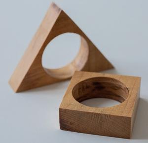 Wholesale Natural <b>Wood</b> <b>Napkin</b> <b>Rings</b> and Holder Set Square Round Shapes for Wedding Table Decor Craft Gifts Stocked Feature - Product Image 1
