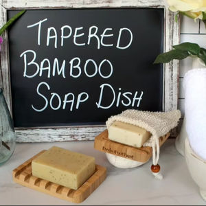 Moq จานสบู่ไม้ไผ่แบบชั้นเดียวที่วางสบู่อาบน้ำทรงสี่เหลี่ยมถาดเก็บของในห้องอาบน้ำแบบสั่งทำได้ - Product Image 1