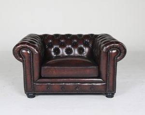 Elegante sofá de un solo asiento hecho de cuero para el hogar, sala de estar, hoteles, apartamentos, uso recreativo - Product Image 1