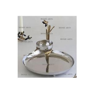 น๊อตเซิร์ฟเวอร์ทรงกลมดีไซน์แฟนซีถ้วยทองเหลืองสีทองทำด้วยมือสำหรับเดทจากผู้ส่งออกที่ดีที่สุดในอินเดีย - Product Image 2