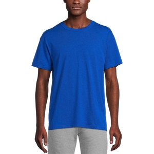 Camiseta de manga corta de poliéster/algodón personalizada de corte regular para hombre de peso pesado al por mayor con diseño de impresión de secado rápido y transpirable - Product Image 1