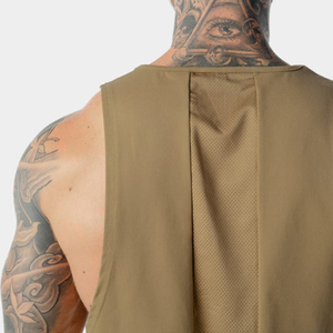 Camiseta de entrenamiento de tela transpirable para hombre, camisetas sin mangas para gimnasio - Product Image 5