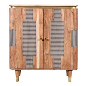 Aparador de 2 puertas de madera de acacia moderno de Berkley para uso en sala de estar y hotel - Product Image 1