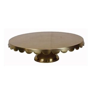 Modern Aluminum Gold Finish Cake Pedestal Antique Hammered Texture Dessert Table Display Stand Durable Metal Pastry Serving <b>Tray</b> - Product Image 6
