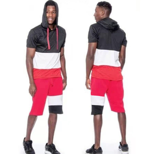Men's Eco-Friendly 100% Cotton Twin Set Solid Color Summer Fitness Streetwear Short Sleeve T-Shirt & Shorts - Product Image 2