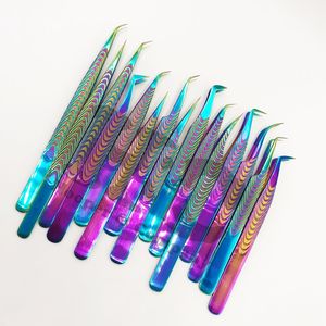 Pince à épiler multi-cils en acier inoxydable logo privé vison arc-en-ciel pince à épiler quantité minimale de commande - Product Image 4