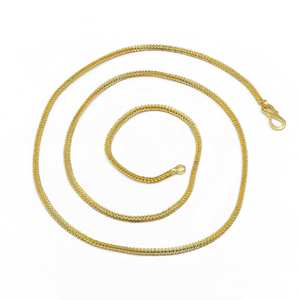 Collares de Cadena con Cuentas Chapados en Oro Micro de 14K, 18K y 24K al por Mayor, Collares de Moda, Diseño de Cadena Moderno, Cadena de Latón Dorado. - Product Image 1