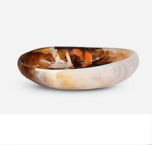 Bol à salade en résine époxy écologique fait à la main de conception luxueuse, poli en haut, couleur personnalisée, taille personnalisée, fabriqué par Lodi Impex - Product Image 4