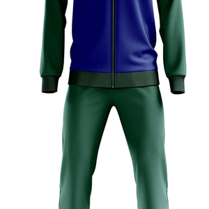 Survêtements deux pièces de haute qualité pour hommes, logo personnalisé, survêtement uni de couleur unie avec motifs à panneaux imprimés - Product Image 3