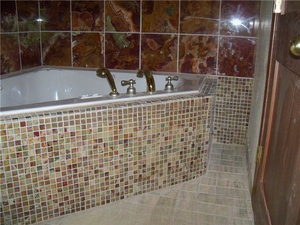 Mosaico de Ónix Verde Multicolor, Mosaico de Piedra de Ónix Natural, Azulejo Decorativo de Lujo para Baño y Cocina - Product Image 4