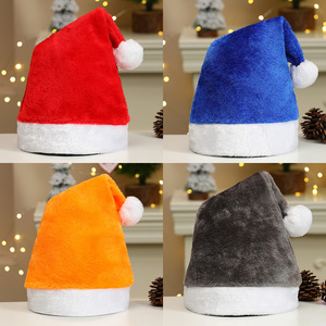 Logotipo personalizado Navidad Santa sombrero felpa rojo verde rosa azul negro gris púrpura Navidad sombrero personalizado - Product Image 2