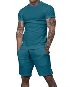 Conjunto de Pantalones Cortos de Algodón para Hombre, Tela Suave y Ligera, Dos Piezas - Product Image 1