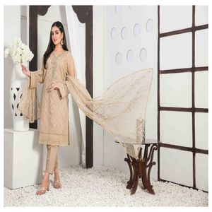 Conjunto pesado de 3 piezas para mujer 2024, camisa de Organza cosida, pantalón bordado de viscosa Dupatta, ropa India pakistaní Pakistán - Product Image 4