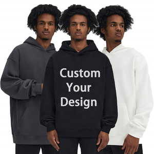 Vente en gros Sweats à capuche pour hommes Streetwear unisexe Sweatshirts à capuche personnalisés Logo de broderie Sweats à capuche pour hommes vierges - Product Image 1