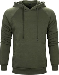 Sudadera con Capucha de Algodón Grueso Personalizada OEM para Hombre, Invierno, Casual, Sólida, 100% Antiencogimiento, Tejido de Felpa Transpirable - Product Image 1