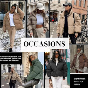 Veste d'hiver pour femme sur mesure OEM, veste matelassée à bulles respirante et chaude, faible MOQ, veste matelassée à bulles confortable pour femme - Product Image 5