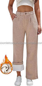 Direct From Factory Women's Winter <b>Fleece</b> <b>Trouser</b> Jogger Sweatpants Loose Flared Elastic Waist Anti-Wrinkle Quick Dry Breathable - Product Image 2