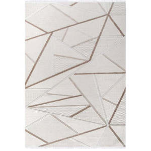 Alfombra Moderna BY005 Crema de Polipropileno y Poliéster, Fácil de Limpiar, Resistente a la Caída de Pelo, para Dormitorio o Estudio, de Rugs Depot - Product Image 1