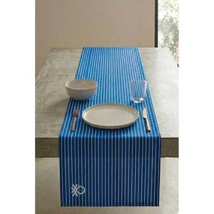Be-28458-Bl Camino de Mesa de 40*140 cm, 100% Algodón, Rayas Azules - AZUL - Product Image 1