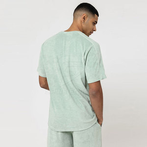 Ensemble T-shirt et short décontracté pour homme, 100 % coton de qualité supérieure, respirant, taille élastique, léger et séchage rapide, personnalisable - Product Image 5