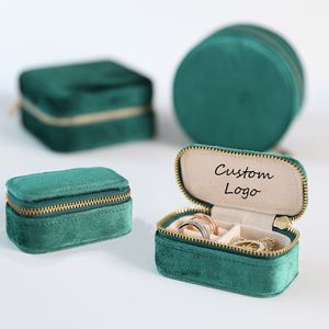 Custom Handmade Mini <b>Jewelry</b> Storage <b>Box</b> with PU Leather & Velvet Classic Elegant Vintage Luxury Travel <b>Gift</b> Case - Product Image 1