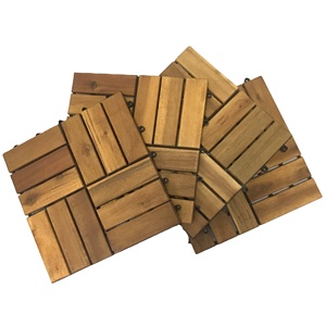 Baldosas de Madera de Acacia Vietnamita Contemporáneas, Resistentes al Agua, Antideslizantes, Encajables, 300x300mm, Ecológicas, Certificadas por FSC 5+ - Product Image 1