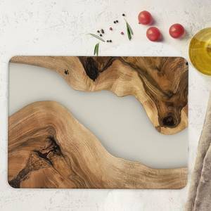 Planche à découper en bois d'acacia épaisse avec jus goutte à goutte rainure planche à découper en bois bloc de coupe de cuisine - Product Image 1