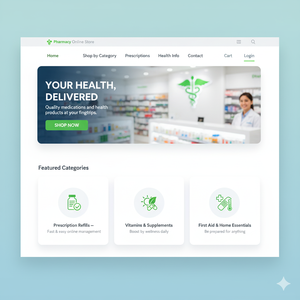 Farmacia o químico Tienda en línea Diseño de sitio web Agencia Web asequible que ofrece soluciones de comercio electrónico confiables y efectivas - Product Image 4