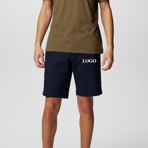 Pantalones Cortos de Algodón para Hombre, Estilo Casual Chic con Logotipo Personalizado, Corte Holgado para Uso en Exteriores, Diseño Casual con Botones y Trabillas - Product Image 1