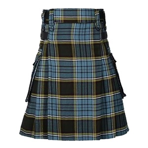 Kilt de Cuero para Hombre, Hecho de Cuero Vacuno, Color Negro, con Botones, Estilo Victory - Product Image 2