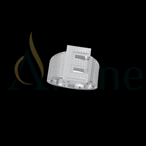 Colección de joyas de anillo de Hip Hop de diseñador de tendencias personalizadas hechas en oro blanco de 14kt con diamantes cultivados en laboratorio de claridad Vvs mejorada - Product Image 1