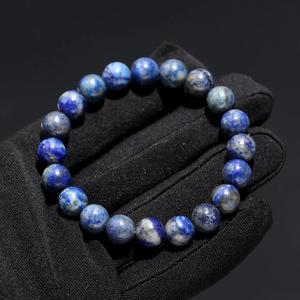 Handmade 8 mm Natural lapis Lazuli Smooth Blue Lapis Crystal Beaded Bracelet Spiritual Protection <b>Chakra</b> Gift FineBeaded <b>Jewelry</b> - Product Image 1