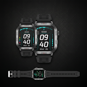 Montre connectée Sower ZW66, écran carré de 2.01 pouces, étanche IP68, moniteur de fréquence cardiaque, moniteur d'activité physique, pour Android IOS - Product Image 5