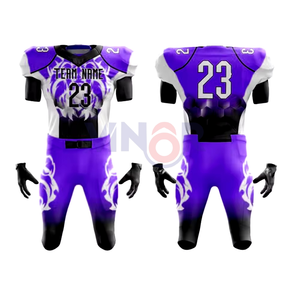 Uniforme de football américain de haute qualité 100% polyester à manches courtes, service OEM personnalisé pour équipe et club, adulte - Product Image 5