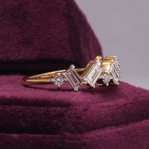 2,00 TCW Baguette Cut Lab Grown Engagement Band Perfect Partner Anillo de diamante de boda 14KT Anillos finos de oro sólido - Product Image 4
