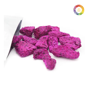 Aperitivo liofilizado de fruta de dragón, fruta de dragón liofilizada envasada al vacío, Pitaya roja FD en rodajas, fruta de dragón liofilizada - Product Image 1