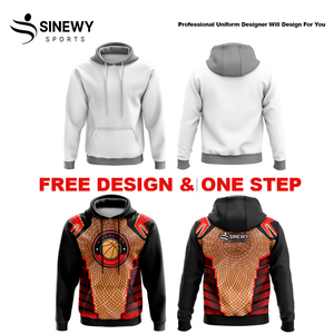 Offre Spéciale pulls à capuche sweats de sports d'équipe personnalisés sublimé polyester polaire coton mélangé sweats à capuche de sport - Product Image 4