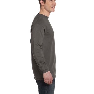 Fabricant personnalisé Hip Hop 100% coton polaire Slim Fit Hommes Femmes T-shirt à manches longues et col rond - Product Image 2